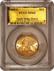 Saddle-Ridge-1886-S-Gold-Eagle-PCGS-MS66
